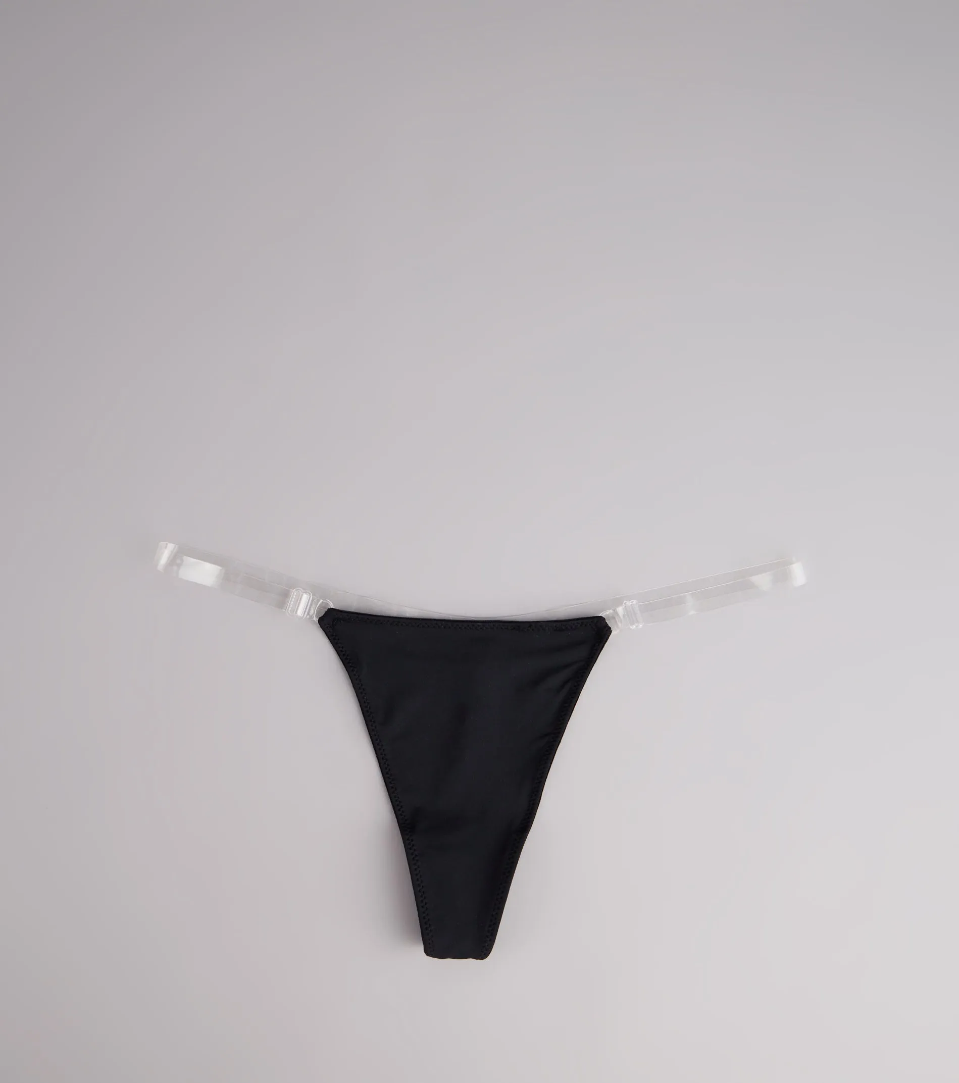 Barely There Clear Strap Thong sold by Windsor