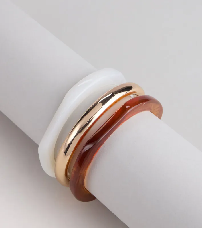 Stacked Up Three-Piece Bangle Bracelet Set sold by Windsor