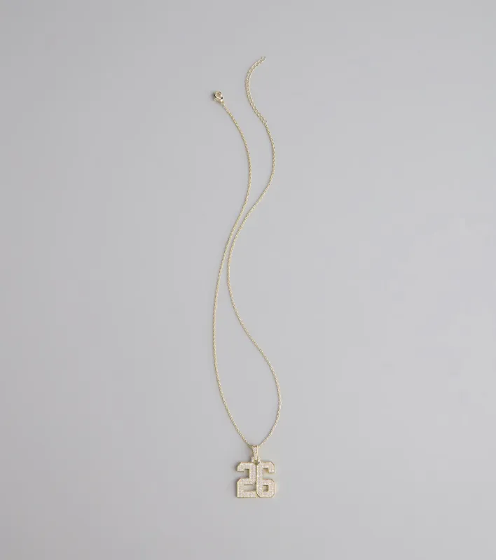 Lucky Sparkle 26 Rhinestone Charm Necklace sold by Windsor