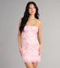 Blush Bloom Floral Sequin Mini Dress sold by Windsor