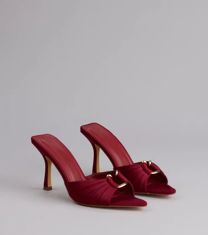Touch Of Drama Stiletto Mules sold by Windsor