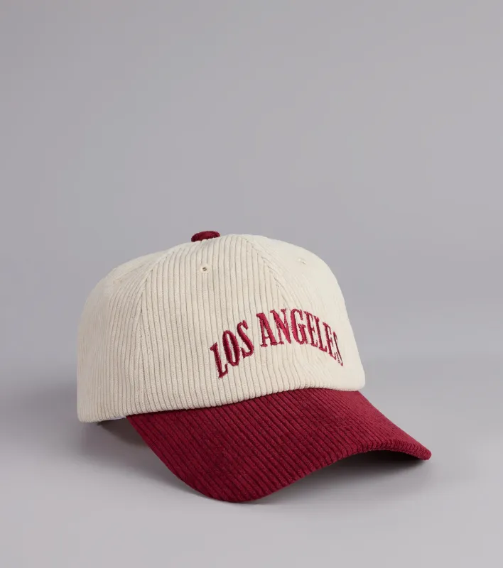 LA Vibes Corduroy Baseball Cap sold by Windsor