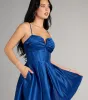 Joelle Satin Corset Skater Dress sold by Windsor