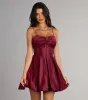 Joelle Satin Corset Skater Dress sold by Windsor