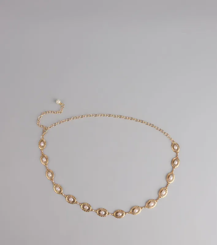 Vintage Charm Pearl Chain Belt sold by Windsor