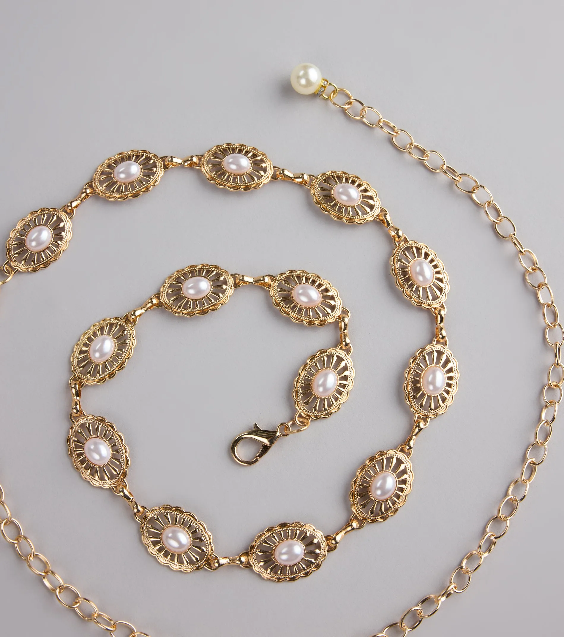 Vintage Charm Pearl Chain Belt sold by Windsor product image thumbnail 2