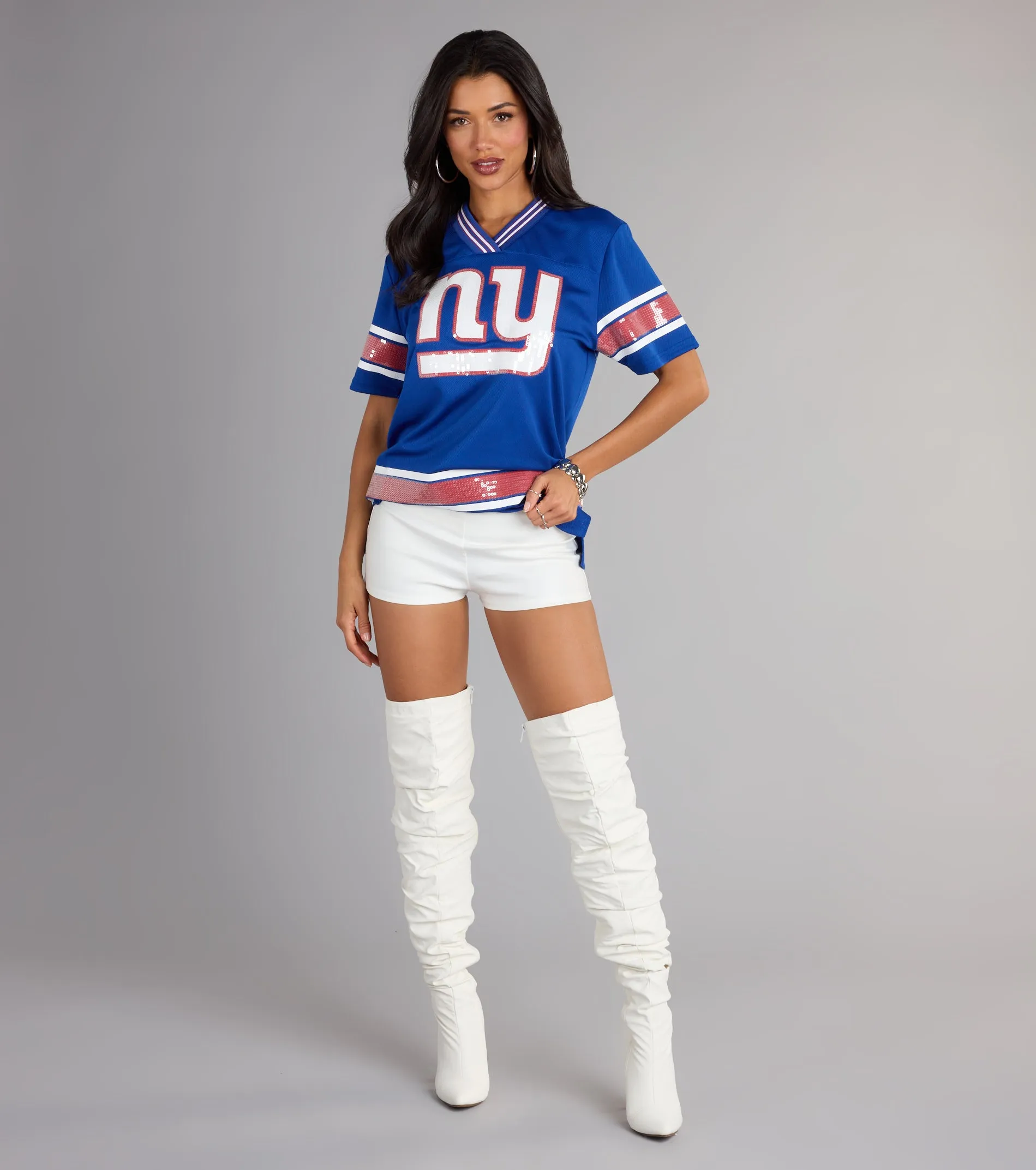 Big Win Sparkle New York Football Team Top sold by Windsor product image thumbnail 3