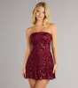 Shimmer In Bloom Floral Sequin Mini Tube Dress sold by Windsor