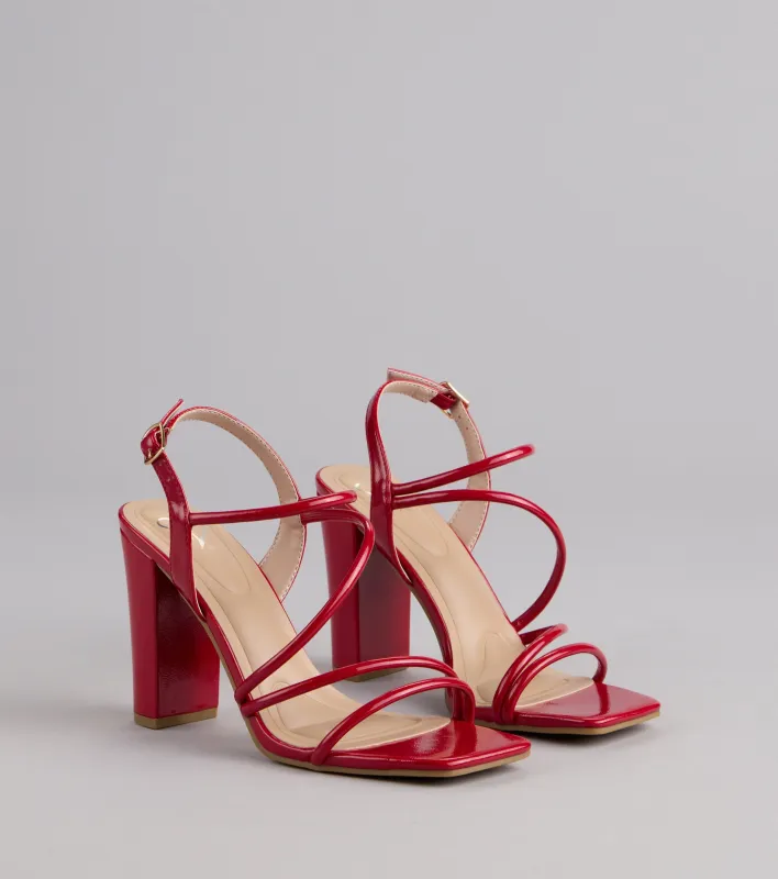 Serving Drama Strappy Block Heels sold by Windsor