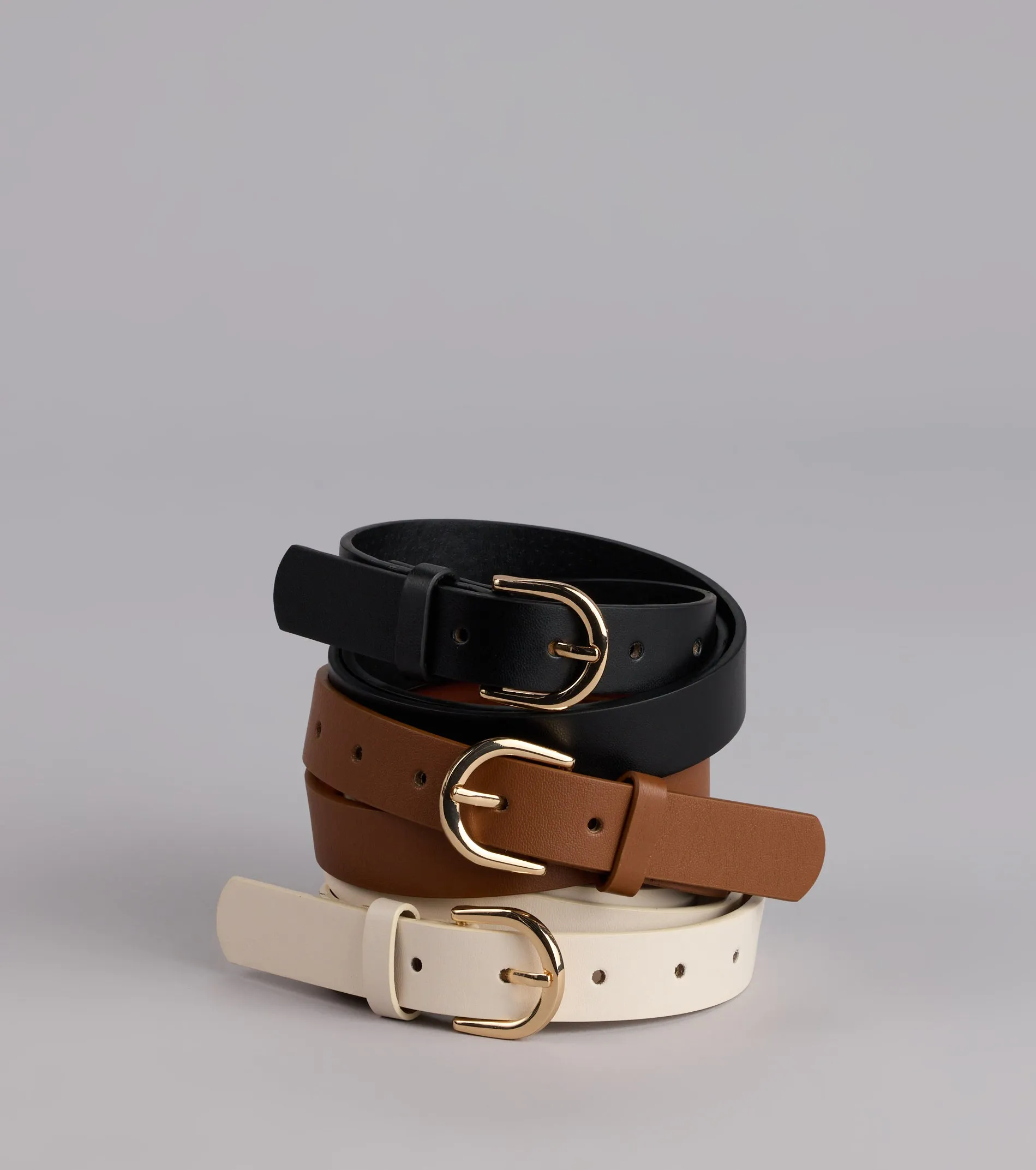 Everyday Essential Faux Leather Belt Set sold by Windsor