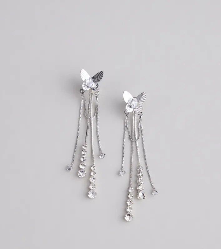 Flutter And Sparkle Butterfly Earrings sold by Windsor