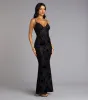Midnight Garden Floral Velvet Burnout Maxi Dress sold by Windsor
