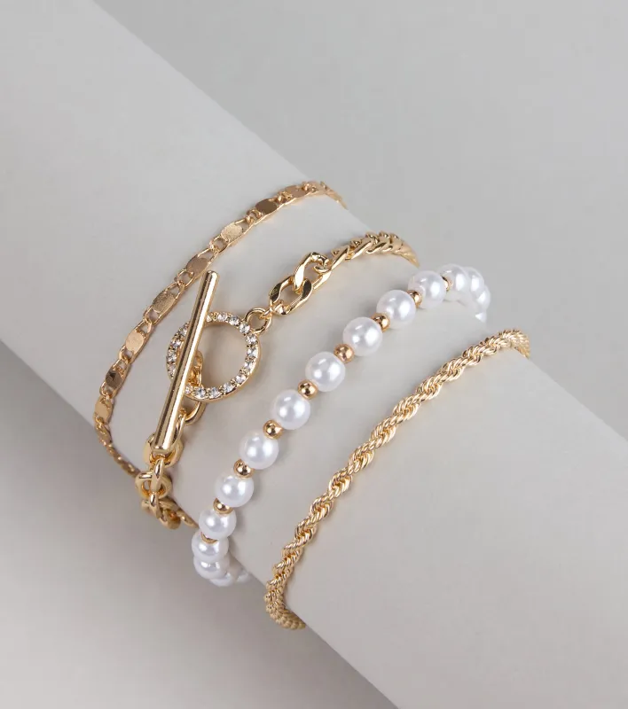 Luxe Shine Four-Piece Bracelet Set sold by Windsor