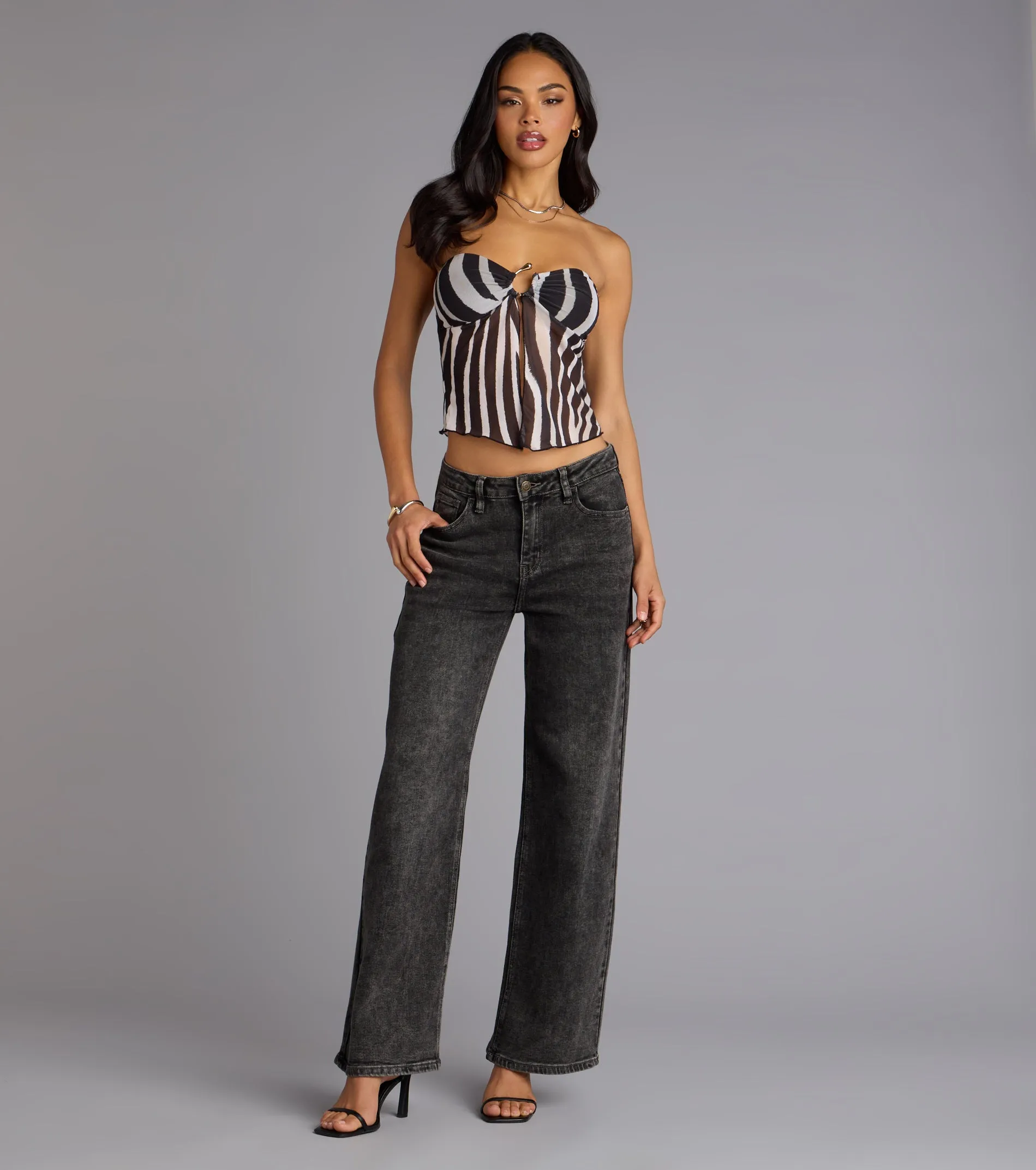 Wildly Flirty Zebra Print Tube Top sold by Windsor product image thumbnail 4