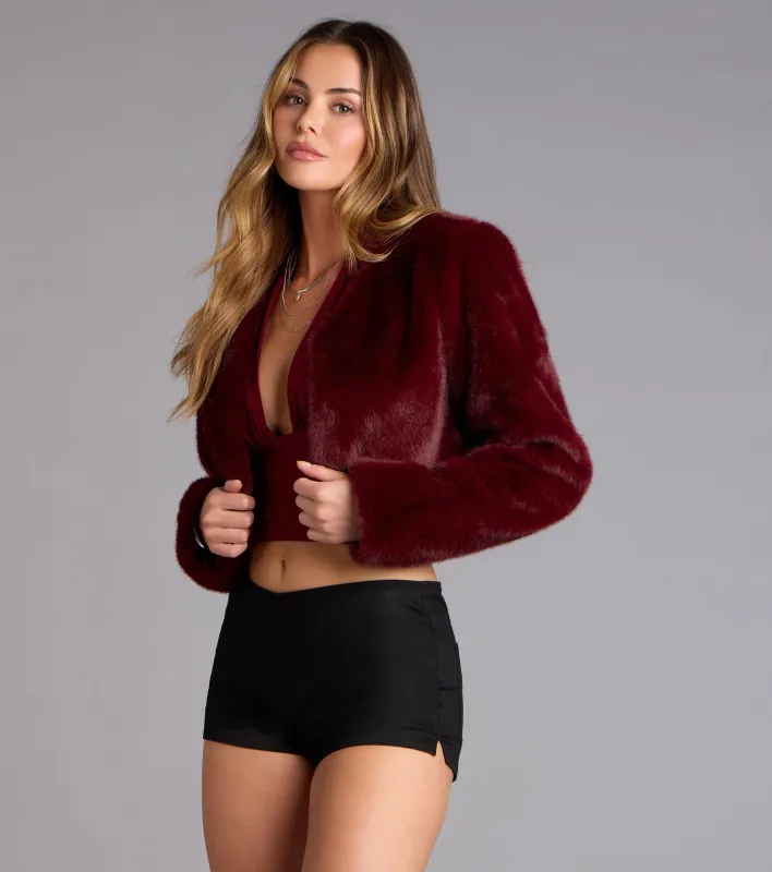 Faux The Drama Cropped Jacket sold by Windsor