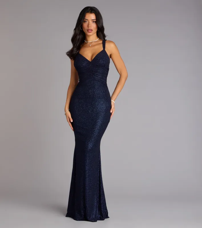 Bailey Glitter Low Back Mermaid Formal Dress sold by Windsor