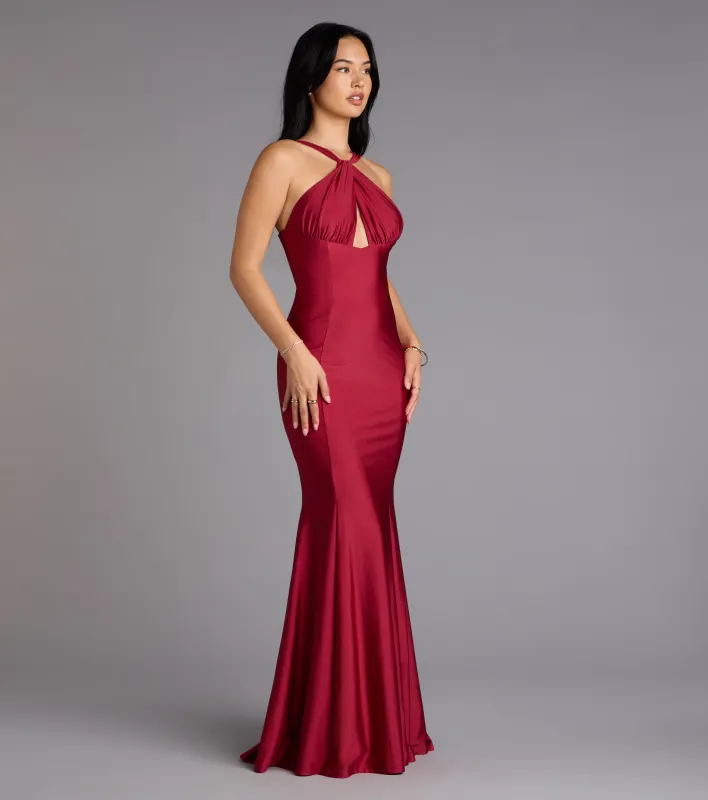 Anne Halter Cutout Mermaid Formal Dress sold by Windsor
