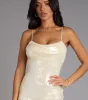 Gift Wrapped Sequin Mini Dress sold by Windsor