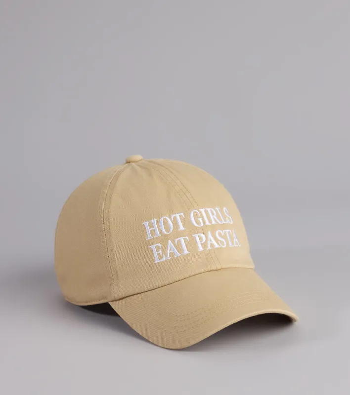 Hot Girls Eat Pasta Baseball Cap sold by Windsor