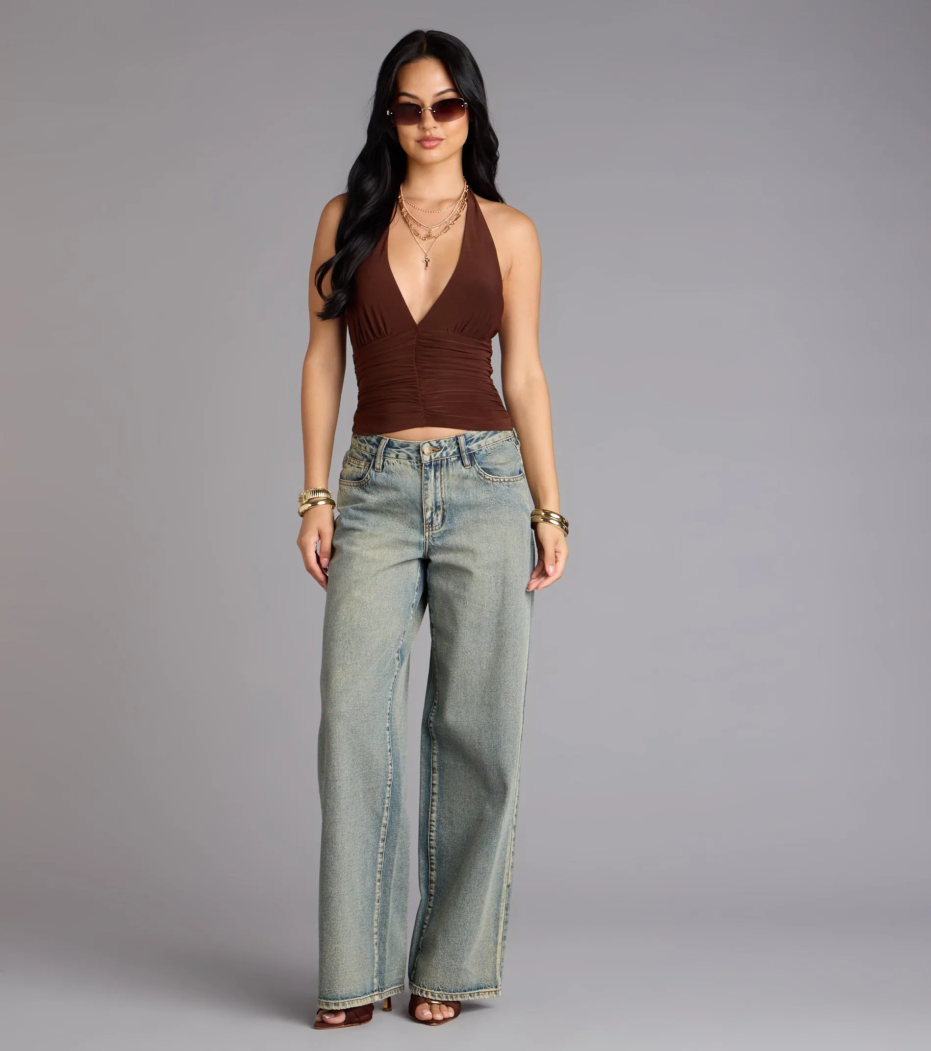 Twist The Night Halter Crop Top sold by Windsor product image thumbnail 3