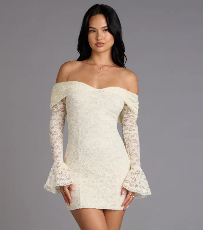 Forever Romantic Lace Mini Dress sold by Windsor