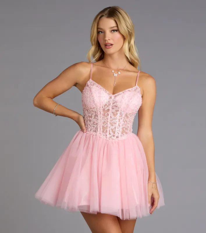 Liza Corset Tulle Skater Dress sold by Windsor