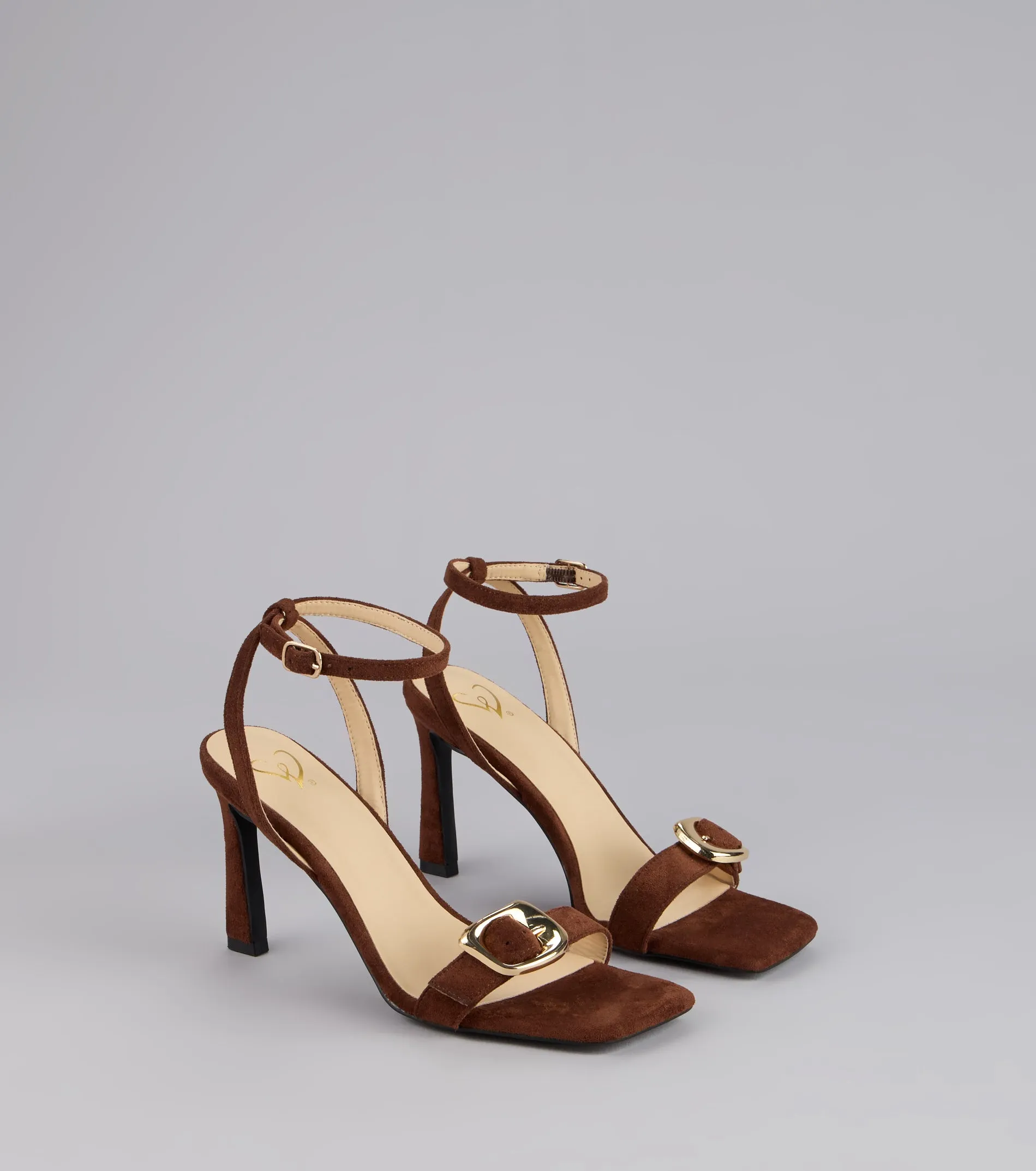 Sleek And Bold Buckle Strap Stiletto Heels sold by Windsor