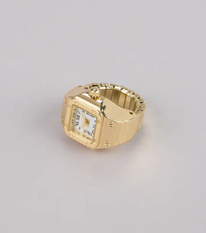 Vintage Hour Square Ring Watch sold by Windsor