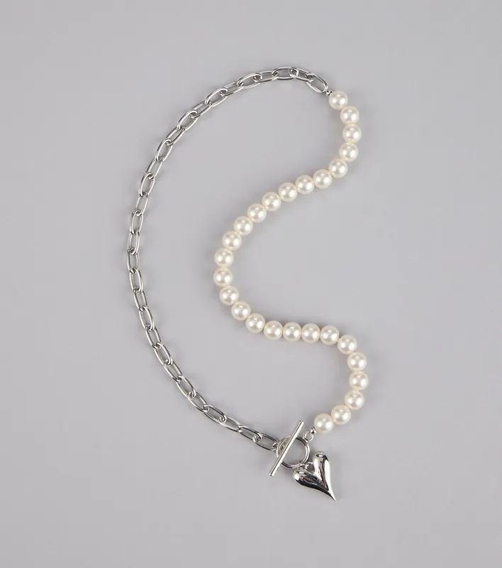 Mixed Feelings Chain Pearl Necklace sold by Windsor