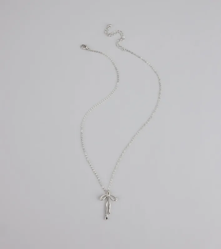 Sweet Thing Bow Charm Necklace sold by Windsor