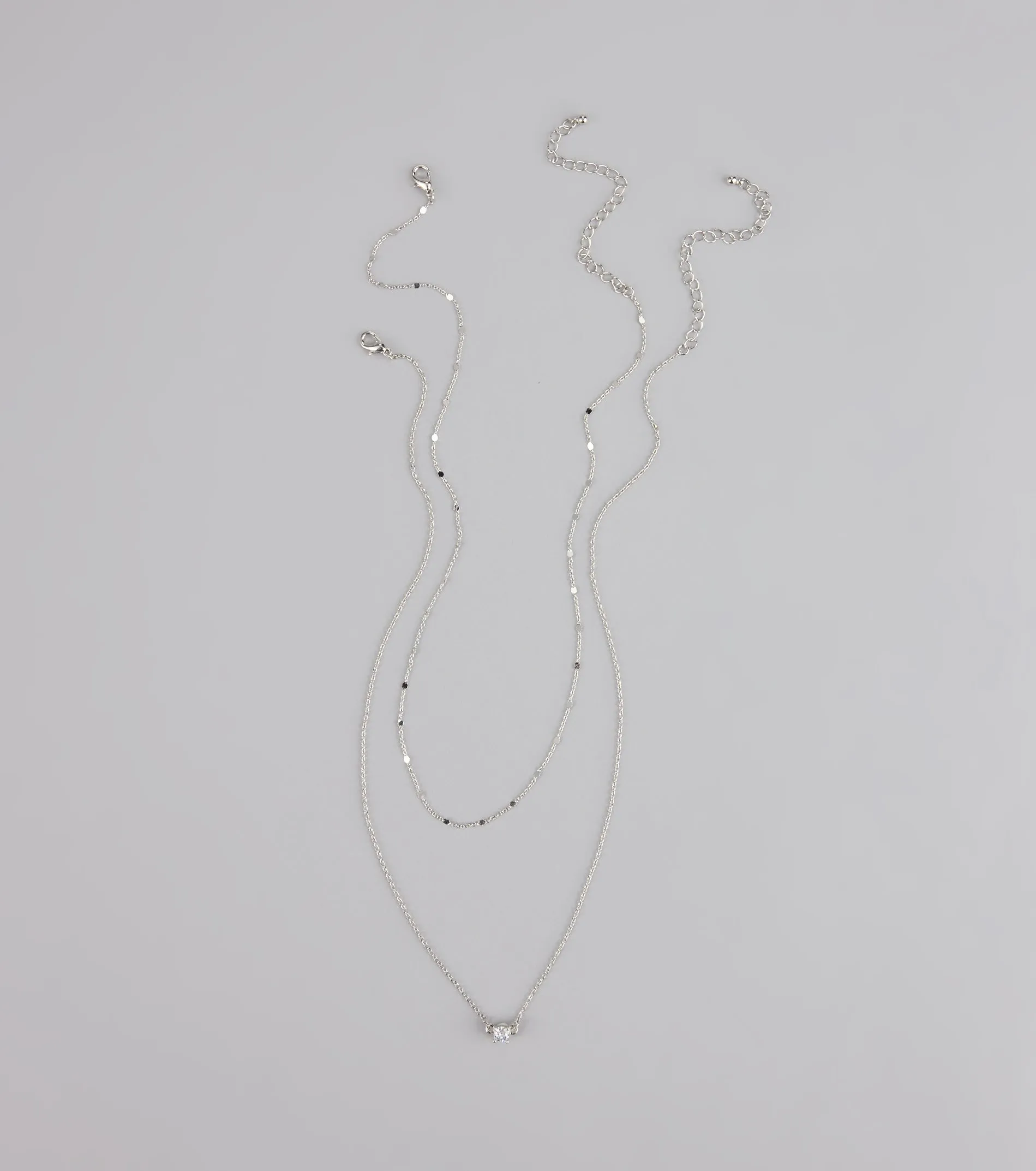 Effortless Shine Cubic Zirconia Layered Necklace Set sold by Windsor