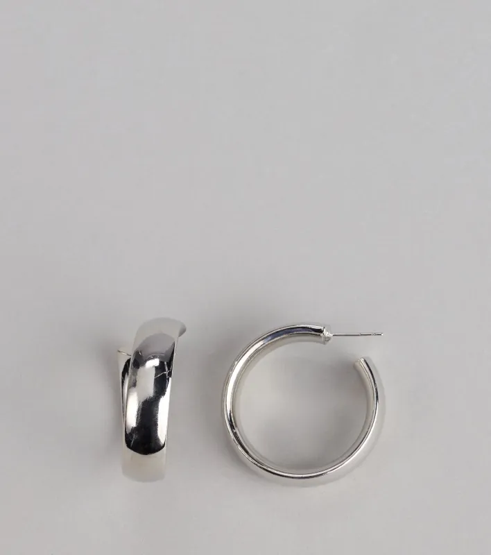 Polished Shine Hoop Earrings sold by Windsor