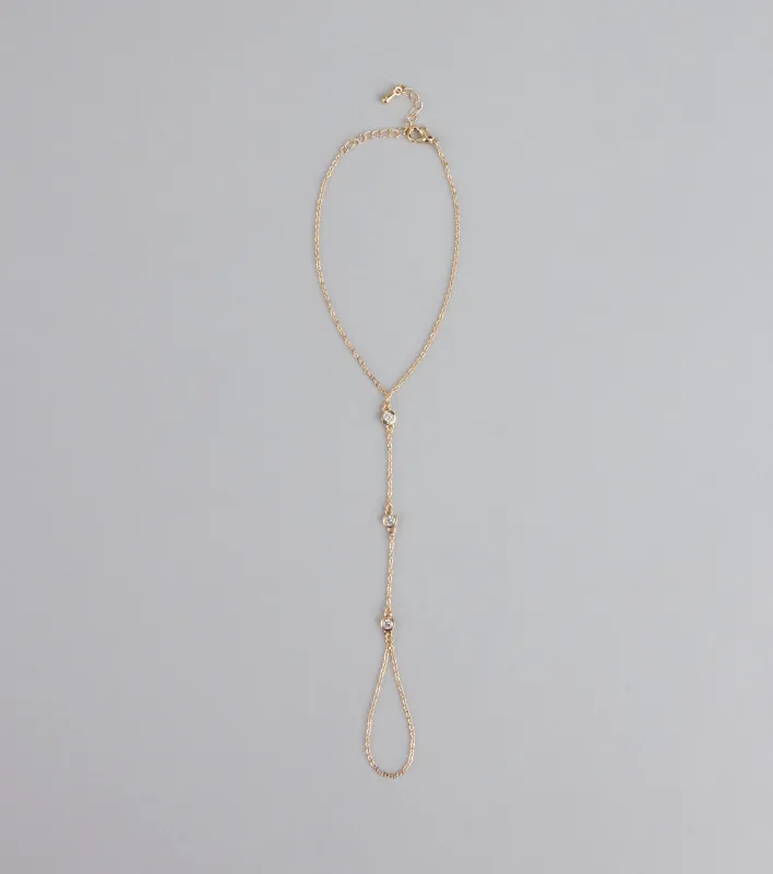 Glow Getter Rhinestone Hand Chain sold by Windsor