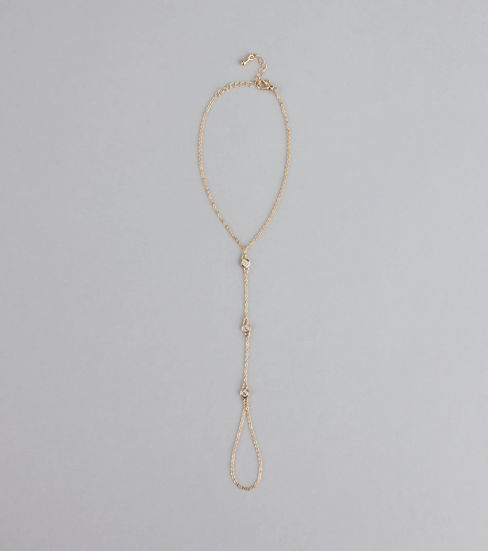 Glow Getter Rhinestone Hand Chain sold by Windsor