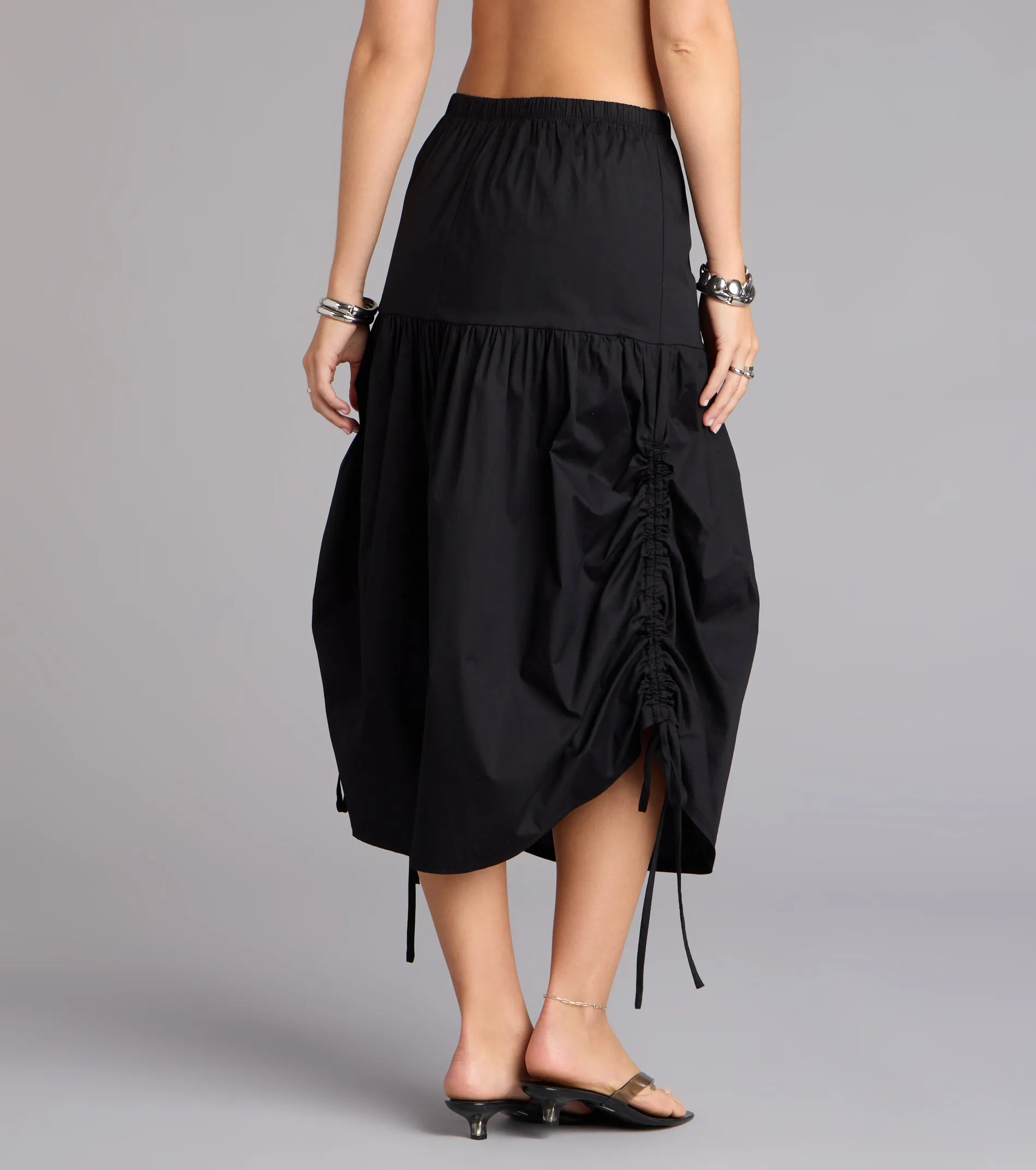 Sweet Stroll Ruched Midi Skirt sold by Windsor product image thumbnail 2