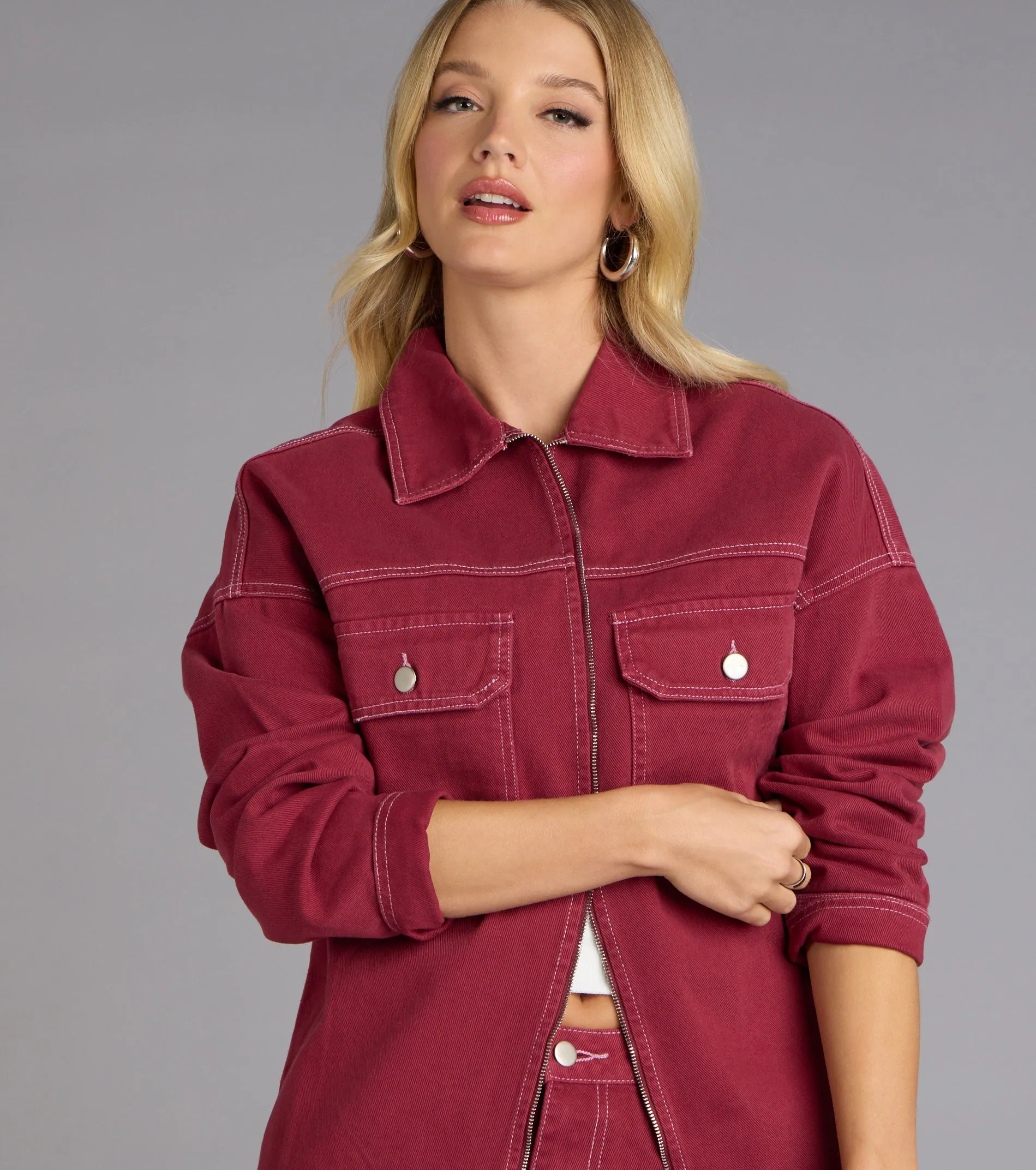 Match Point Oversized Denim Jacket sold by Windsor product image thumbnail 3