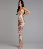 Bloom Season Floral Mesh Maxi Tube Dress sold by Windsor
