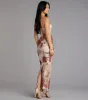 Bloom Season Floral Mesh Maxi Tube Dress sold by Windsor