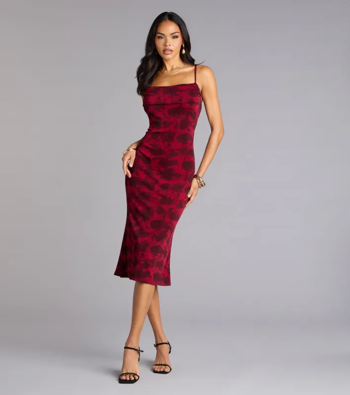 Scarlet Soirée Jacquard Midi Dress sold by Windsor