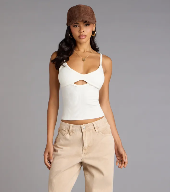 Sweet And Sleek Cutout Tank Top sold by Windsor