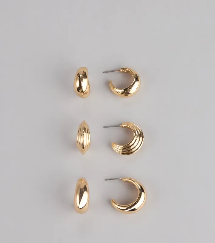 Mix And Match Three-Pack Earrings Set sold by Windsor