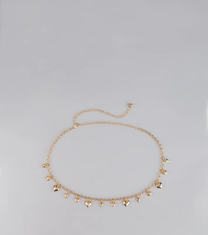 Heart To Heart Charm Chain Belt sold by Windsor