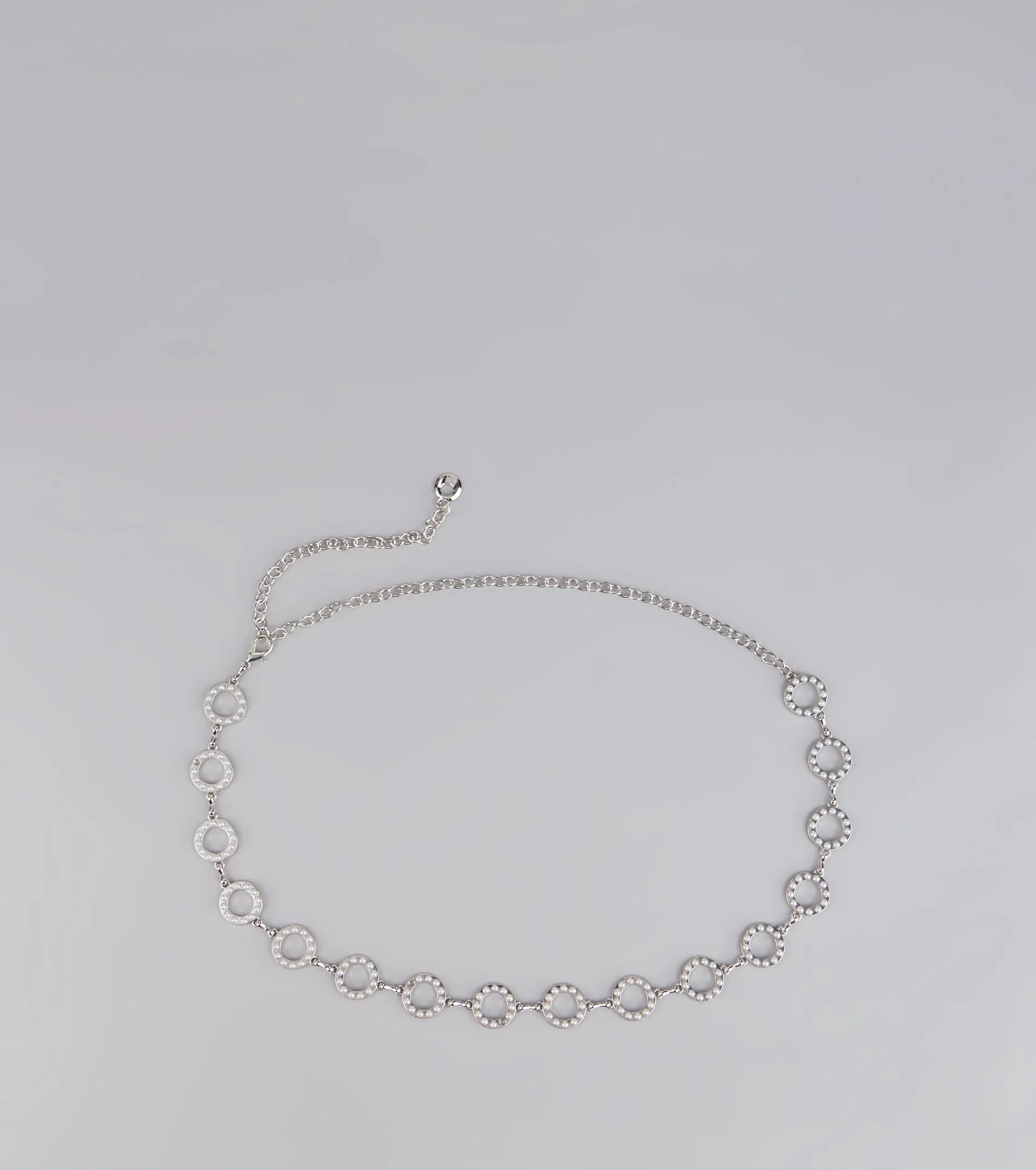 Linked Up Rhinestone Faux Pearl Chain Belt sold by Windsor product image thumbnail 3