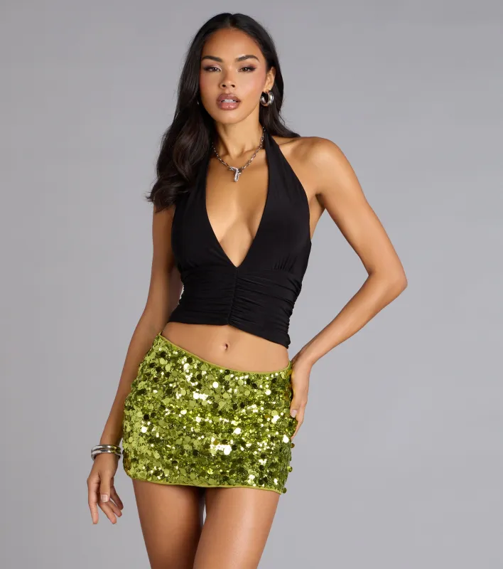 Shimmer Rush Sequin Mini Skort sold by Windsor