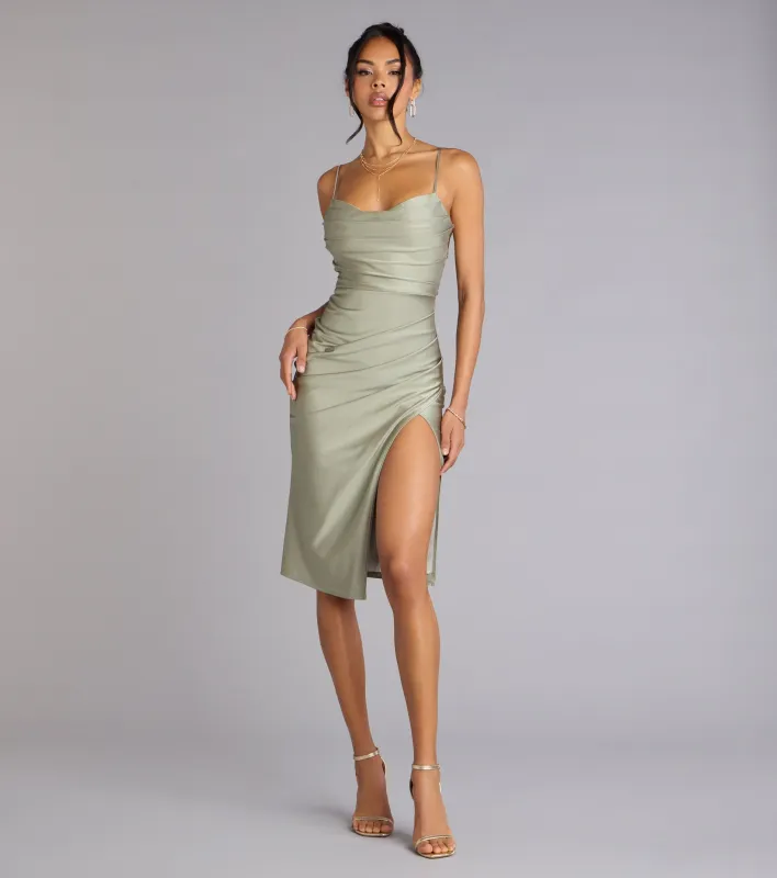 Chic Hourglass Lace-Up Midi Dress sold by Windsor