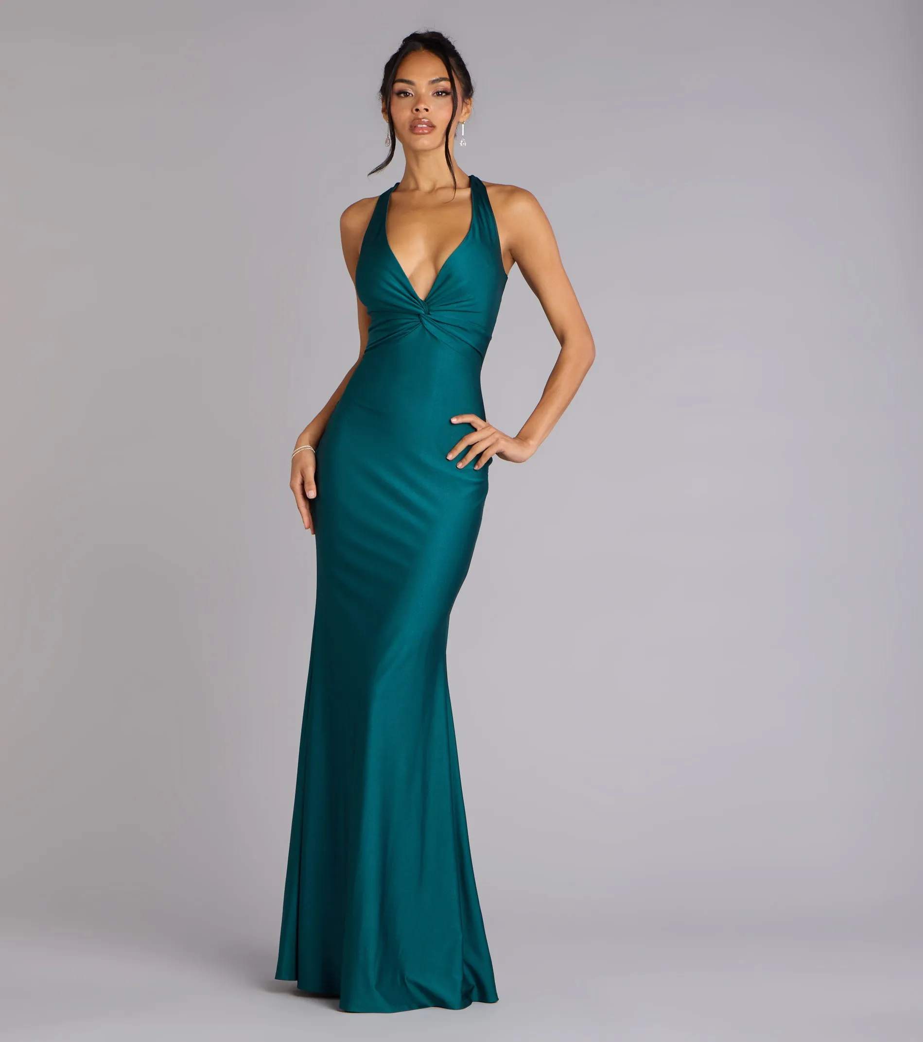 Adrianne Plunge Bow Mermaid Formal Dress sold by Windsor