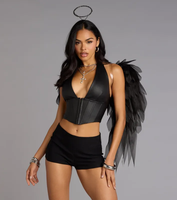 Daring Edge Lace-Up Corset Top sold by Windsor