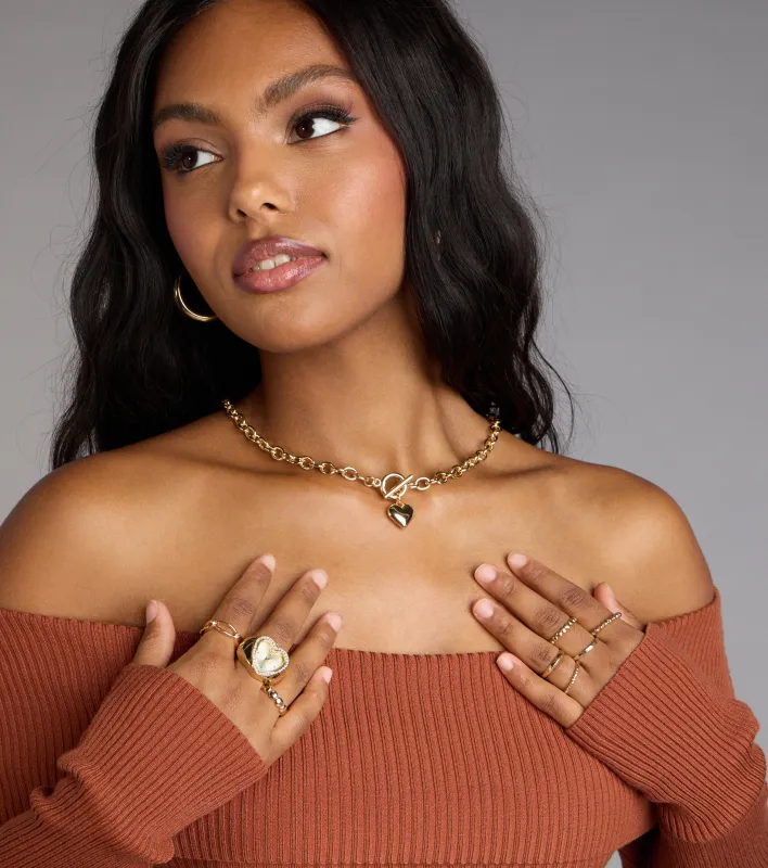 Sweetheart Hour Rhinestone Heart Watch Ring sold by Windsor