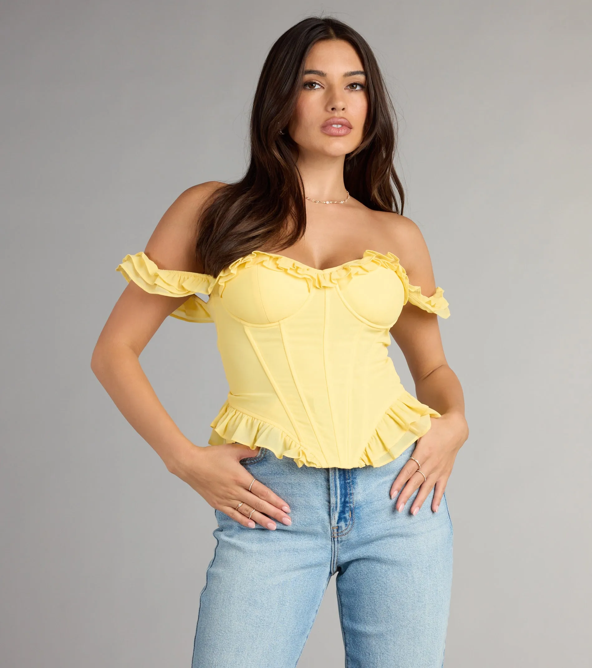 Enchanted Beauty Off-The-Shoulder Corset Top sold by Windsor product image thumbnail 5