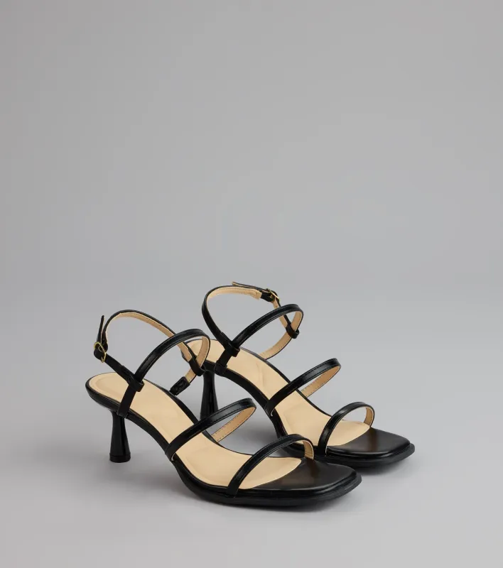 On Point Strappy Sling-Back Stiletto Heels sold by Windsor